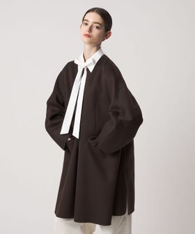 DRAWER/WINTER1 ビーバーケヌキノーカラーコート/ノーカラーコート