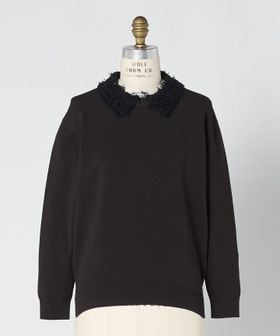 DRAWER/WINTER2 16Gエリフリンジロングスリーブニット/ニット / セーター