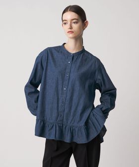 DRAWER/WINTER1 デニムフリルブラウス/シャツ / ブラウス