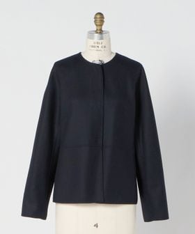 DRAWER/WINTER1 ツイルケヌキジャケット/ノーカラージャケット