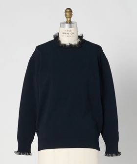 DRAWER/WINTER2 16Gネックフリルロングスリーブニット/ニット / セーター