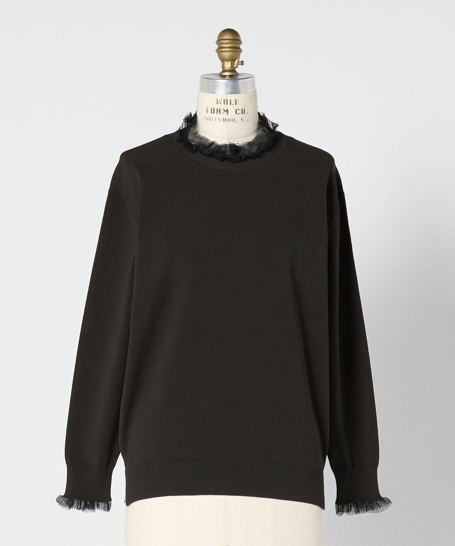 WINTER2 16Gネックフリルロングスリーブニット WINTER2 16Gネックフリルロングスリーブニット