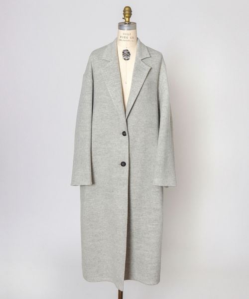 DRAWER/WINTER1 ヘリンボーンケヌキチェスターコート（LT.GRAY）/チェスターコート