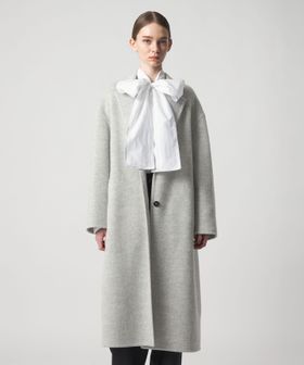 DRAWER/WINTER1 ヘリンボーンケヌキチェスターコート（LT.GRAY）/チェスターコート