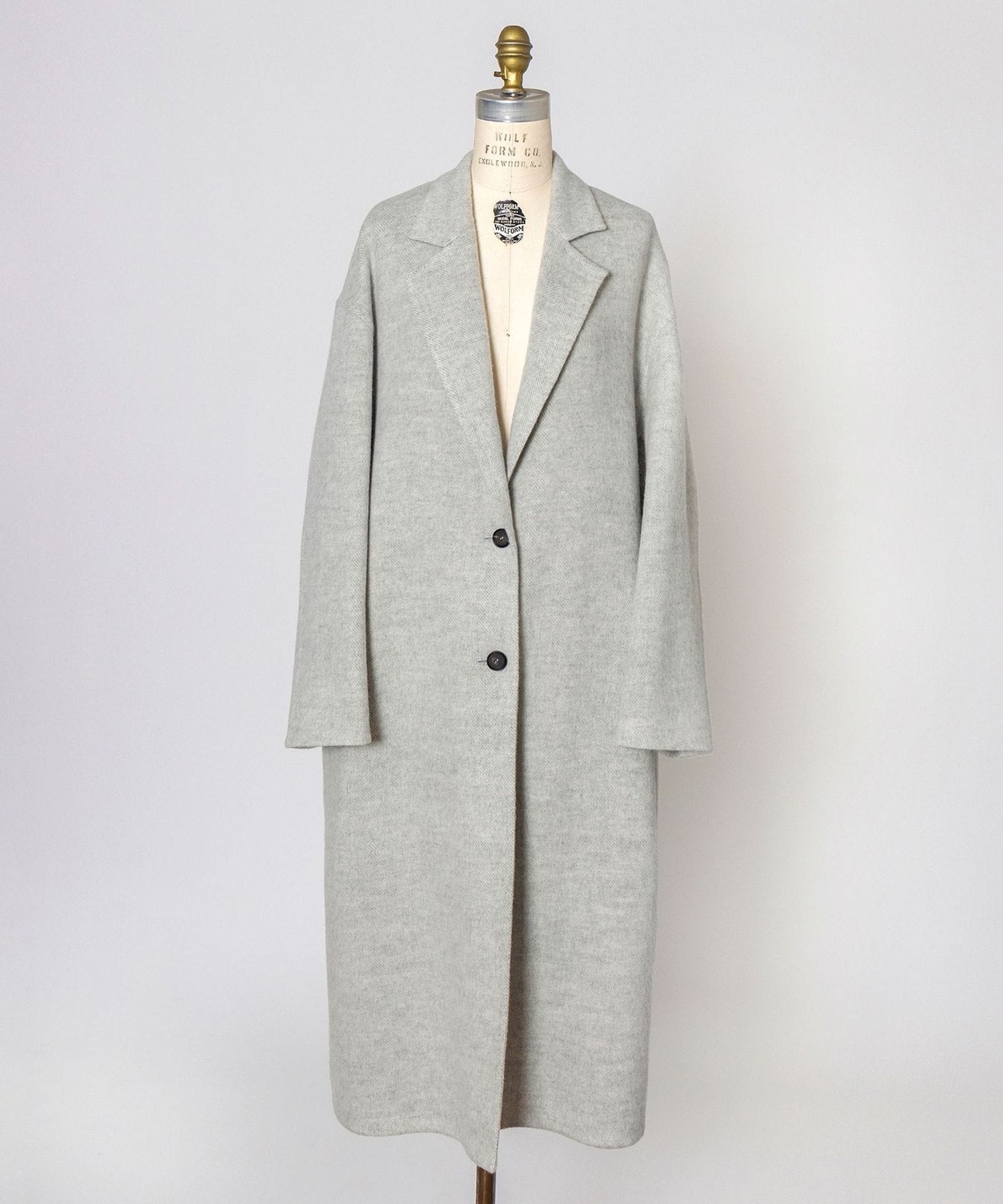 WINTER1 ヘリンボーンケヌキチェスターコート（LT.GRAY）