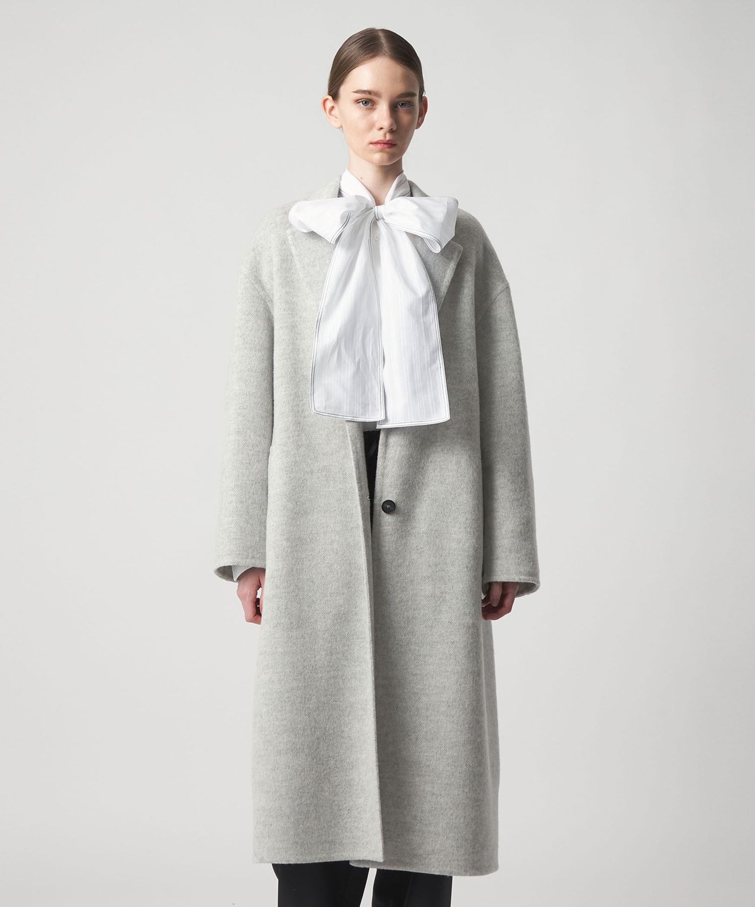 WINTER1 ヘリンボーンケヌキチェスターコート（LT.GRAY）