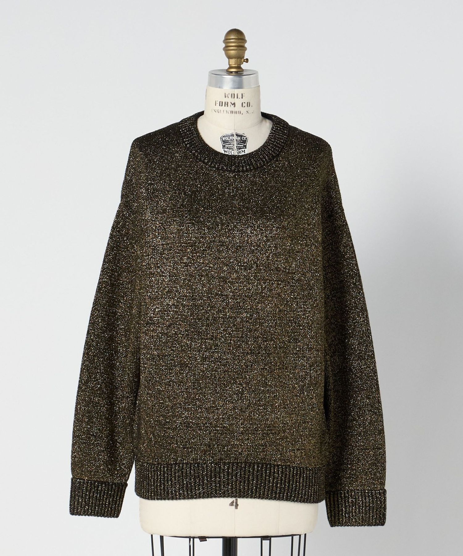 WINTER3 ラメクルーネックニット