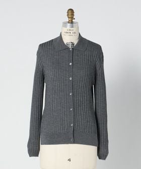 DRAWER/WINTER3 18Gリブ編みカーディガン/カーディガン / ボレロ