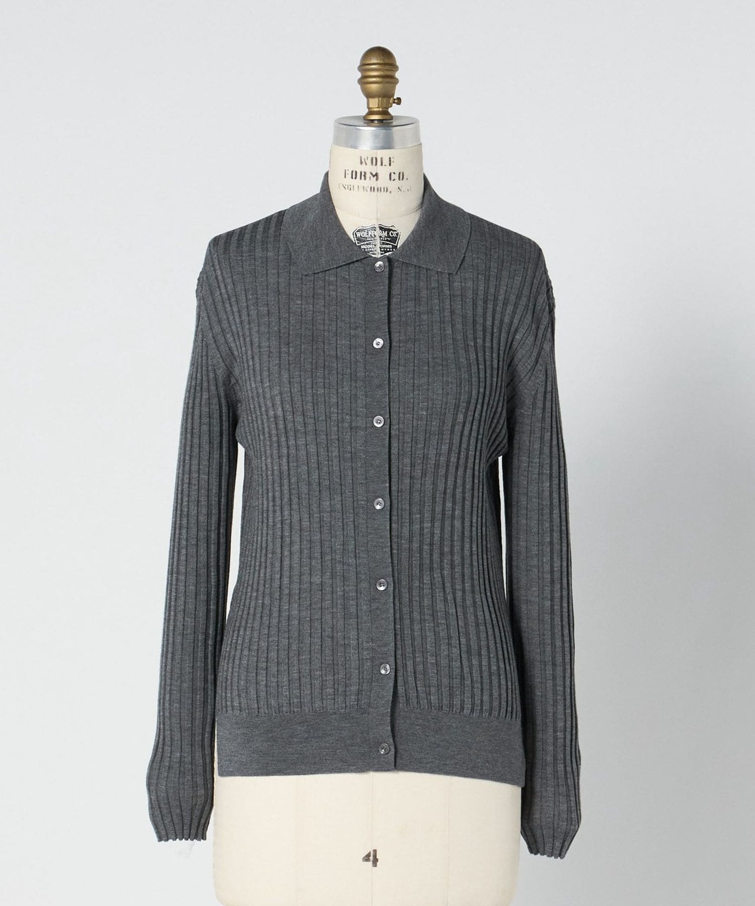 WINTER3 18Gリブ編みカーディガン