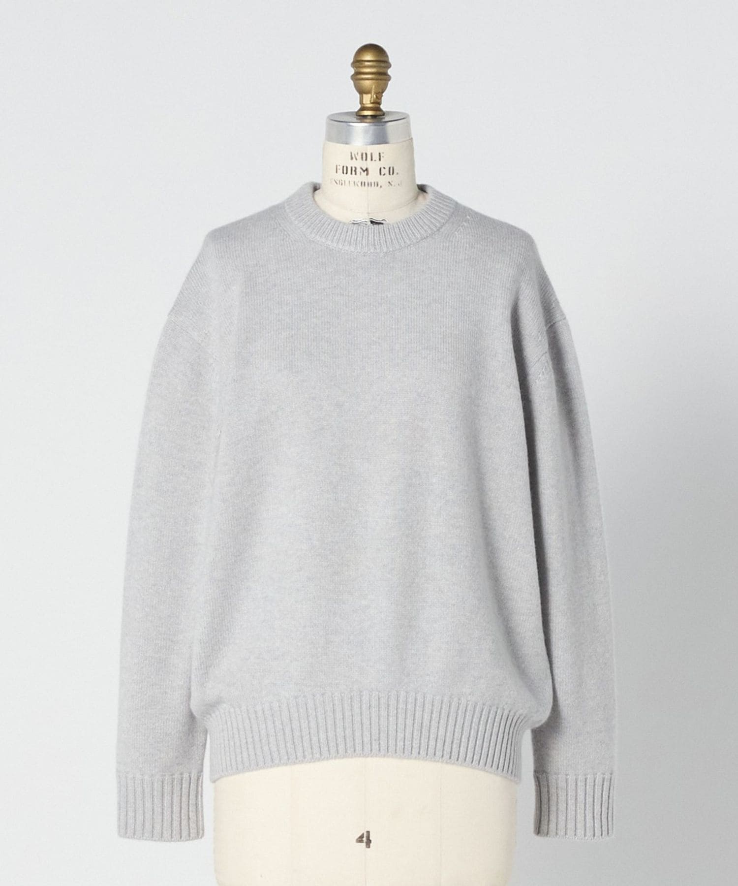 クリーニング済　ドゥロワー　ニット　七分袖 七分丈ニット 七分袖ニット[衿ぐりサテン切替え]