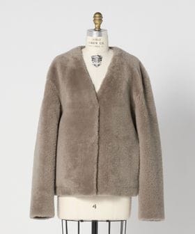 DRAWER/WINTER3 ムートンノーカラージャケット/その他コート / ブルゾン