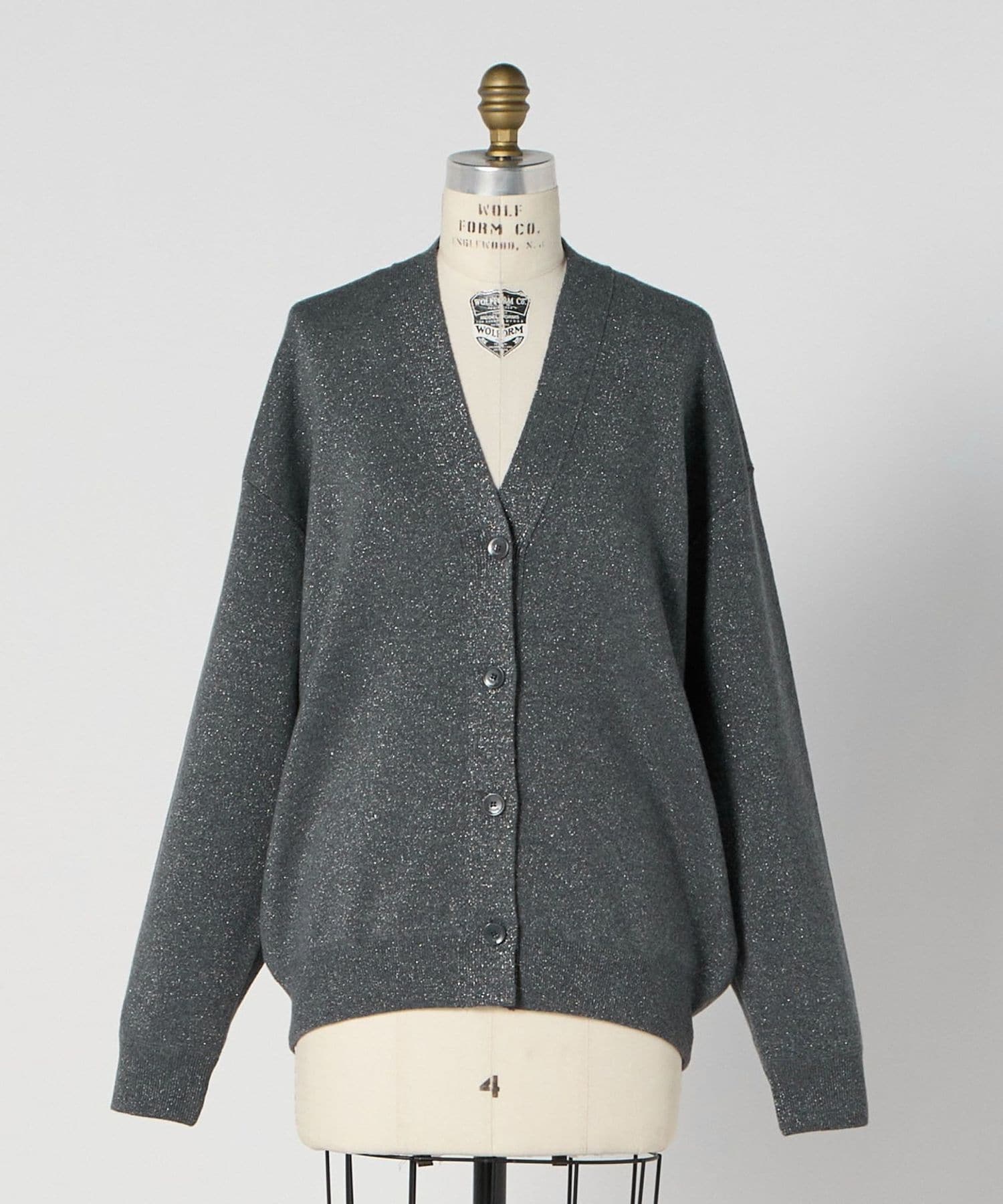 WINTER3 14GラメVネックカーディガン