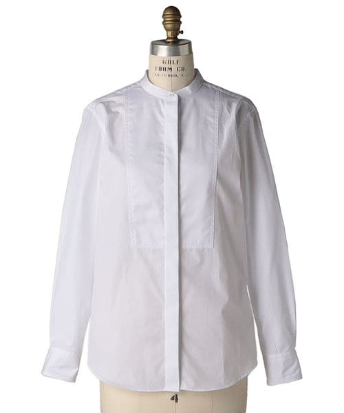 DRAWER/RESORT1 コットンブザムスタンドカラーシャツ/シャツ / ブラウス