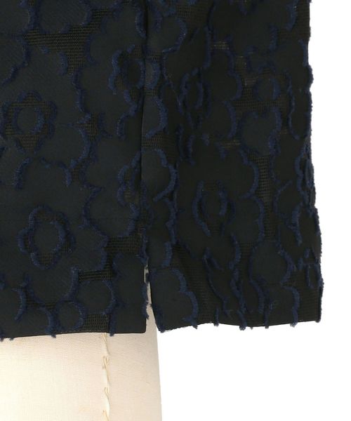 RESORT1 フラワーカットジャガードブラウス
