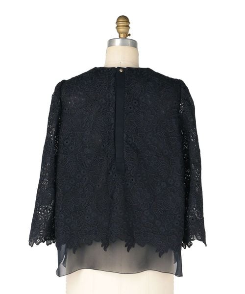 RESORT1 レースノーカラーブラウス