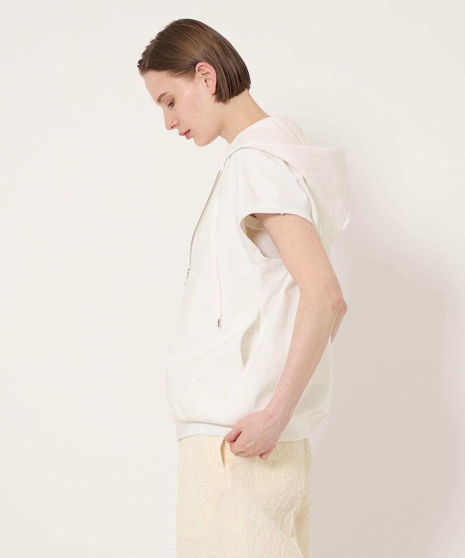 未使用Drawer RESORT1 裏毛ノースリーブフーディー RESORT1 裏毛ノースリーブフーディー