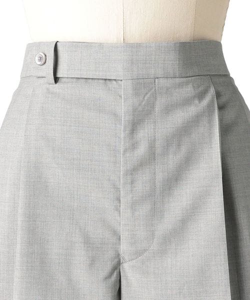 RESORT1 ウールタックテーパードパンツ
