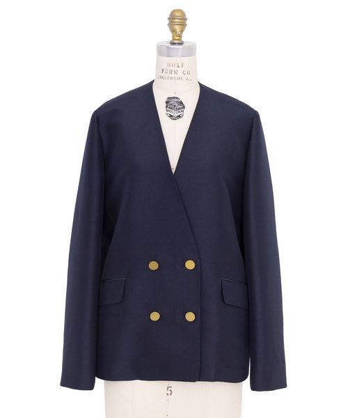 新品タグ付き　UNITEDARROWS　ジャケットS　¥16,500　ブラック RESORT1 ミカドノーカラージャケット