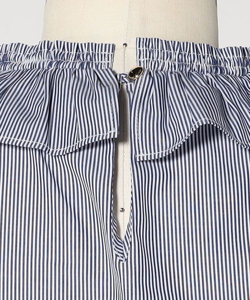Atlantique Ascoli x Drawer＞ ストライプノースリーブシャツ
