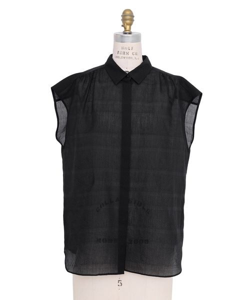 DRAWER/M.SUMMER2 格子ジャガードノースリーブシャツ/シャツ / ブラウス