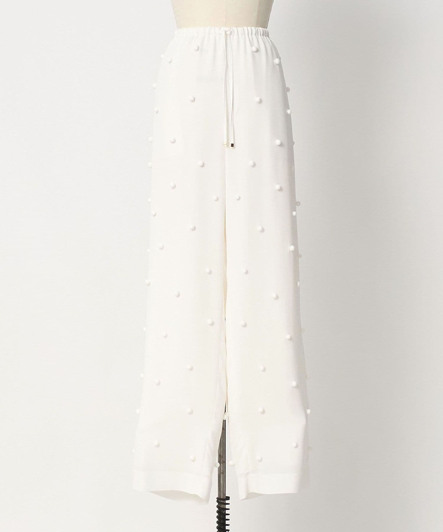 PRE エンブロドットドロストパンツ（WHITE）
