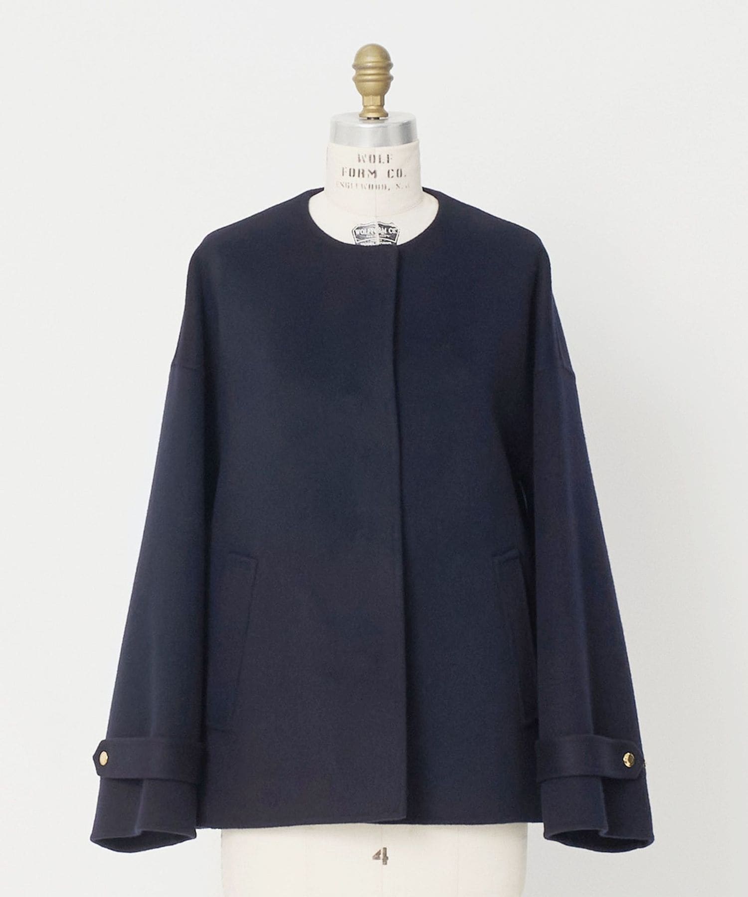 WINTER1 ケヌキノーカラージャケット（NAVY）