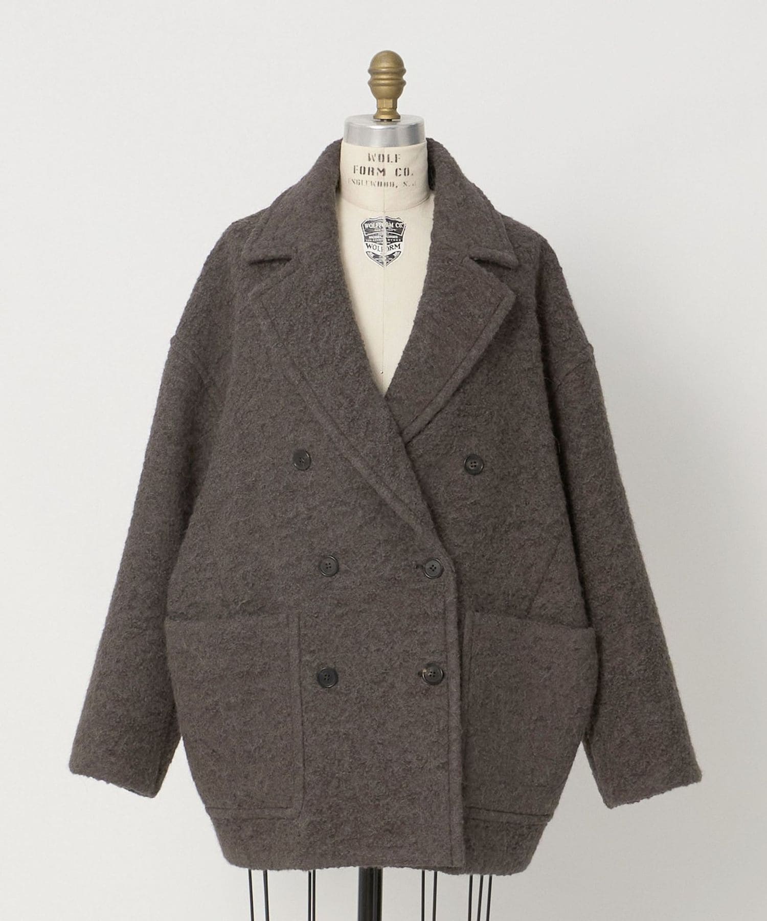 新品未使用 Drawer WINTER1 ボアテーラードジャケット コート 38 WINTER1 ボアダブルジャケット