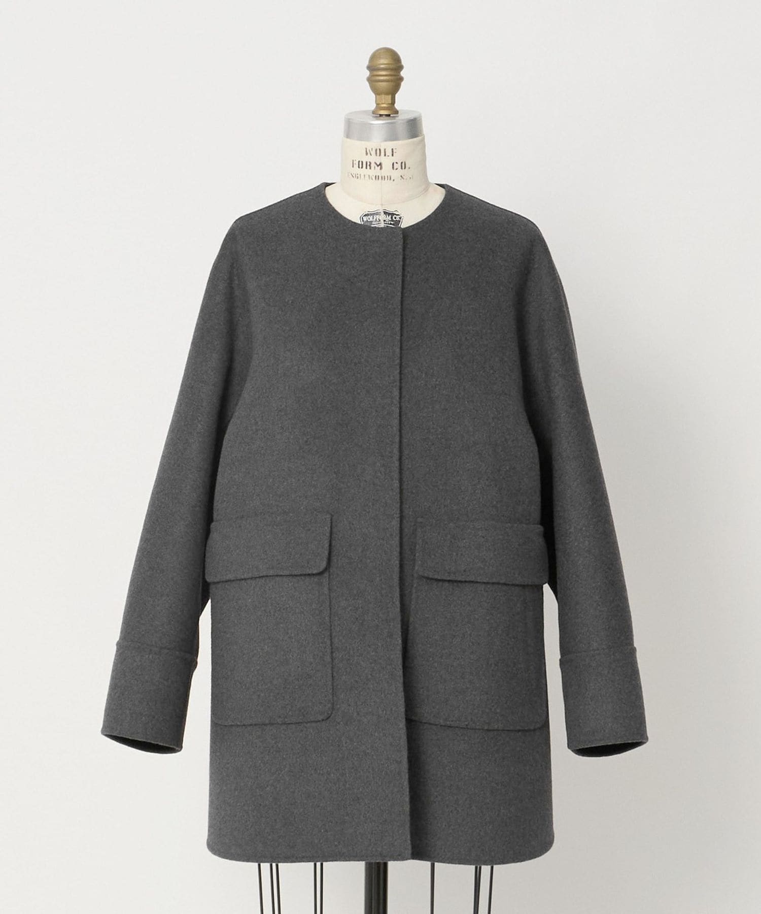 WINTER1 リバーノーカラーコート