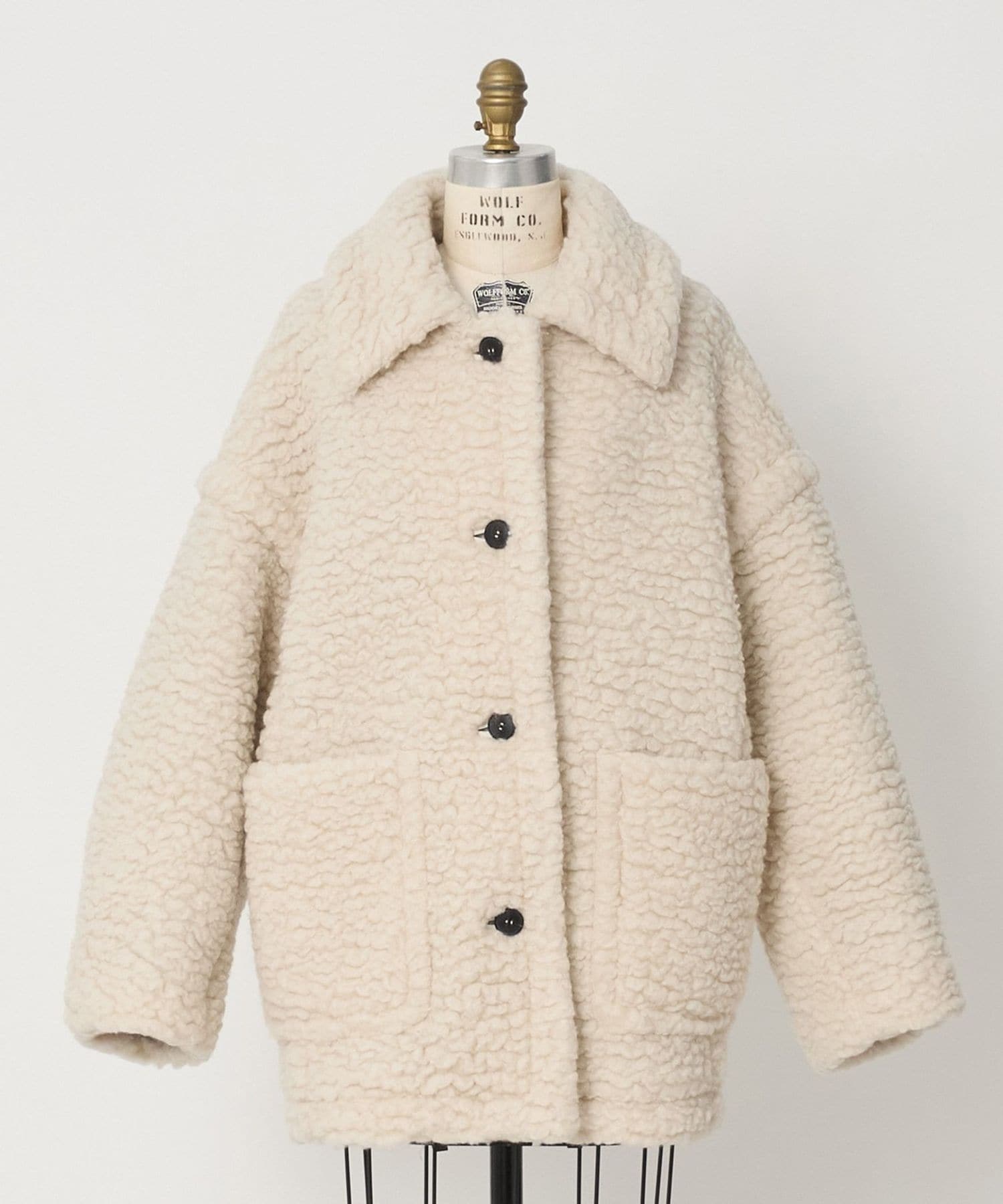 新品未使用 Drawer WINTER1 ボアテーラードジャケット コート 38 WINTER1 ボアジャケット