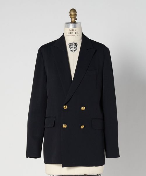 DRAWER/CEREMONY ピークラペルダブルジャケット/テーラードジャケット