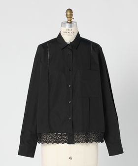 DRAWER/RESORT コットンレーストリムシャツ/シャツ / ブラウス