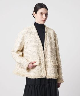 DRAWER/RESORT ツイードフリンジジャケット/その他コート / ブルゾン