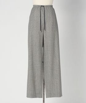 DRAWER/RESORT グレンチェックドロストパンツ/イージーパンツ