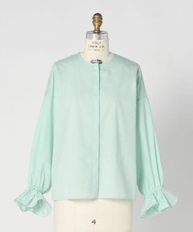 DRAWER/RESORT アキハストライプフリルスリーブブラウス/シャツ / ブラウス