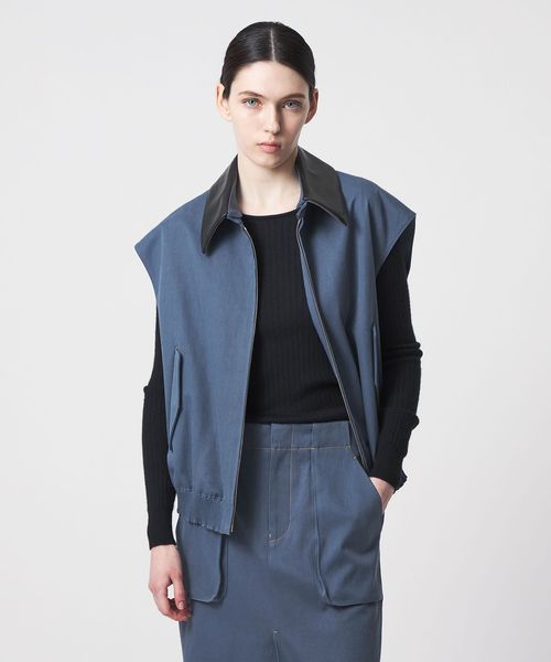 DRAWER/RESORT ツイルスリーブレスブルゾン/その他コート / ブルゾン
