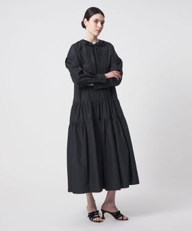 DRAWER/RESORT ナイロンシルクティアードギャザーワンピース/ワンピース