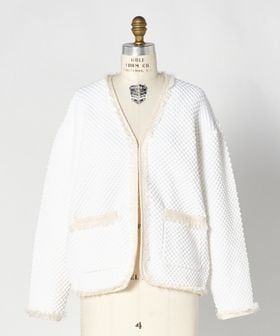 DRAWER/SPRING1 5Gポップコーン編みカーディガン/カーディガン / ボレロ