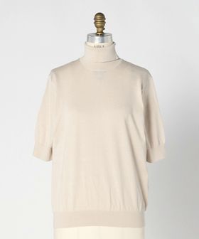 DRAWER/RESORT 18Gコットンシルクショートスリーブタートルニット/ニット / セーター