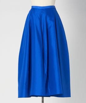 DRAWER/RESORT シルクグログランフレアスカート/ミモレ / ロング