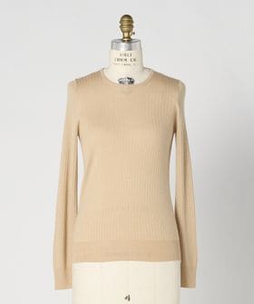 DRAWER/18G カシミヤシルクリブクルーネックニット/ニット / セーター