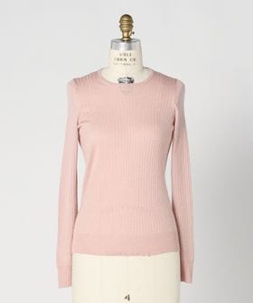 DRAWER/18G カシミヤシルクリブクルーネックニット/ニット / セーター