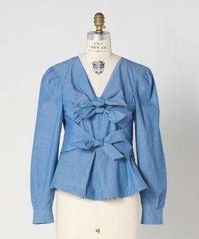DRAWER/SPRING1 Vネックリボンブラウス/シャツ / ブラウス