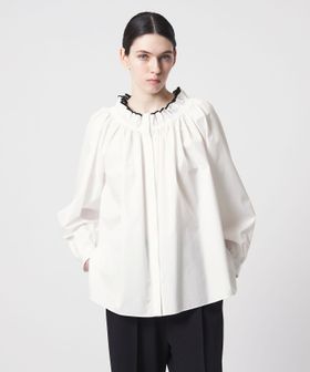 DRAWER/SPRING1 トリムギャザーカラーブラウス/シャツ / ブラウス