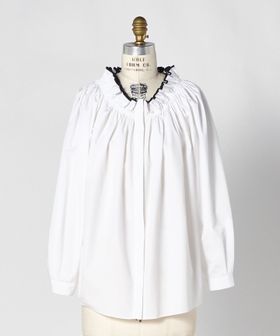 DRAWER/SPRING1 トリムギャザーカラーブラウス/シャツ / ブラウス
