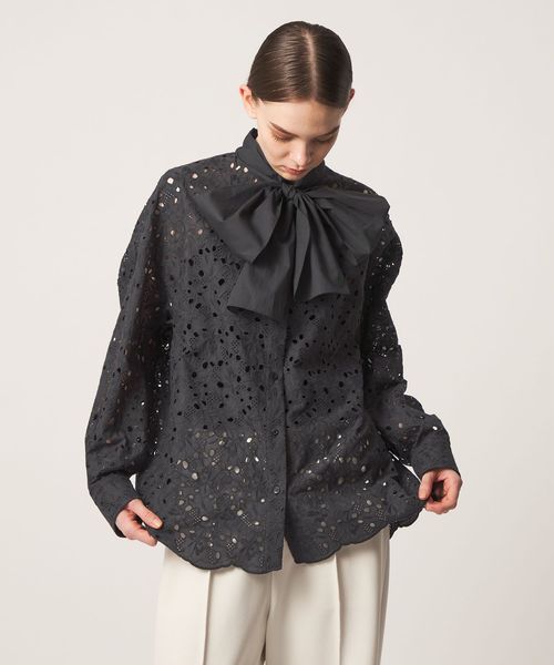 DRAWER/SPRING2 コットンレースシャツ/シャツ / ブラウス
