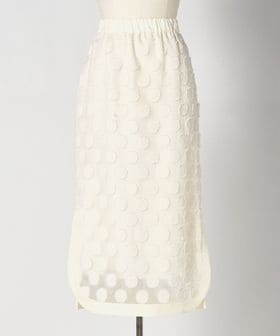 DRAWER/SPRING2 ドットジャガードタイトスカート/ミモレ / ロング