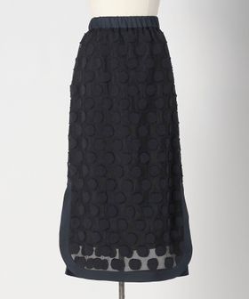 DRAWER/SPRING2 ドットジャガードタイトスカート/ミモレ / ロング