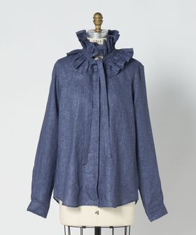 Bourrienne Paris X/＜Bourrienne Paris X＞ PASTEL MARINE フリルカラーシャツ/シャツ / ブラウス