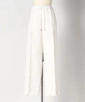 DRAWER/SPRING2 麻シルクドロストパンツ（WHITE）/イージーパンツ