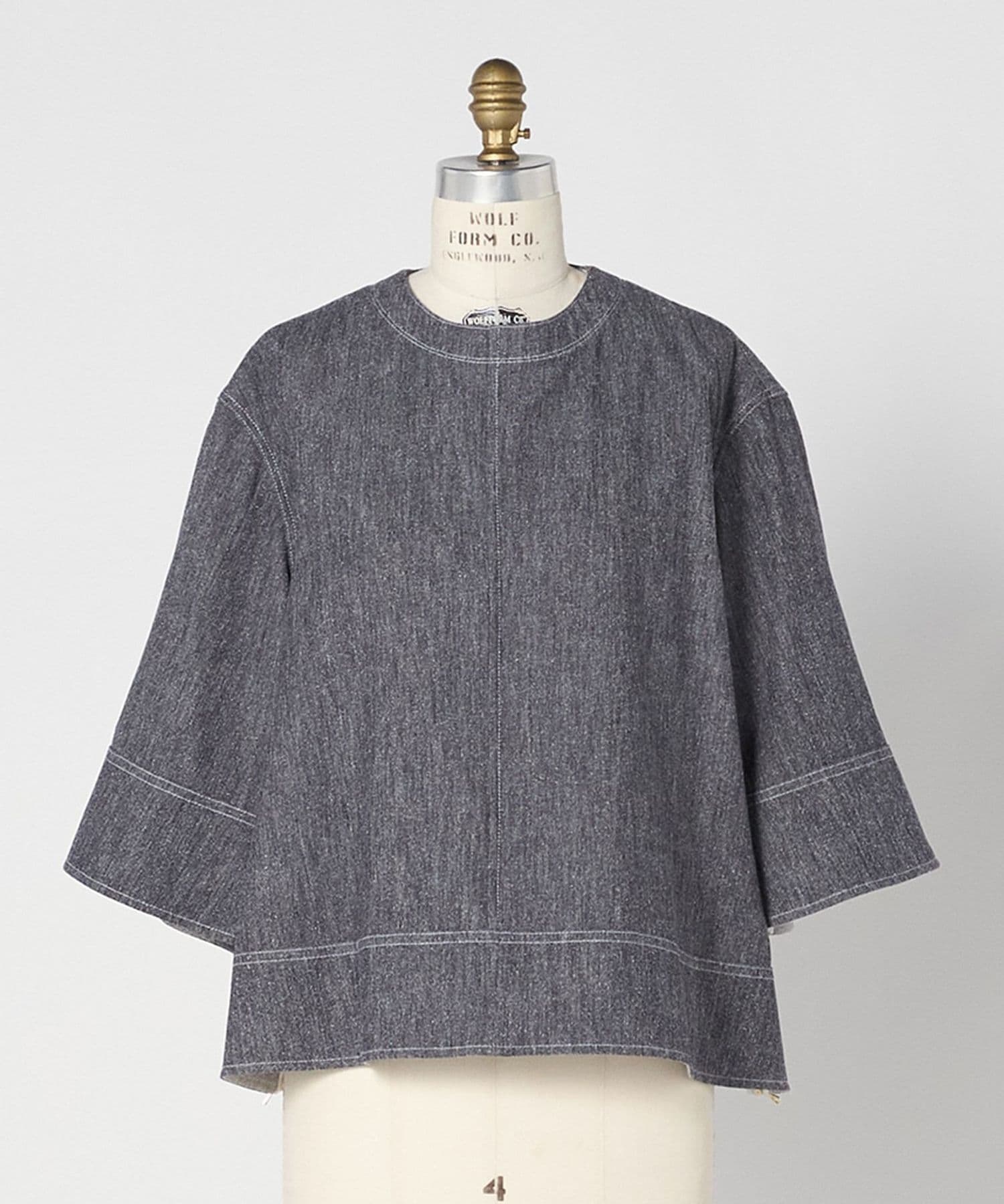 SPRING2 コットンシルクデニムライクブラウス